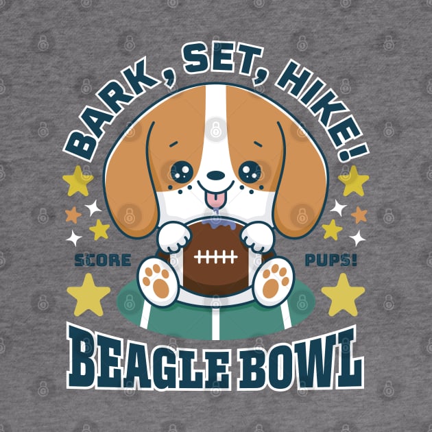 Beagle Bowl Puppy Football by Meggie Nic